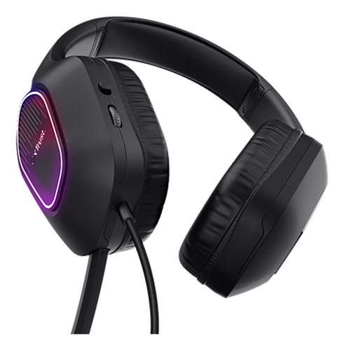 Headset Trust Zirox Led Black Gxt416 Soy Gamer Color Negro