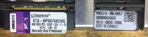 Imagem 2 de 4 de Memória Kingston 8gb 2x4gb Ddr2 667 Pc2 5300f Ecc Mac Pro