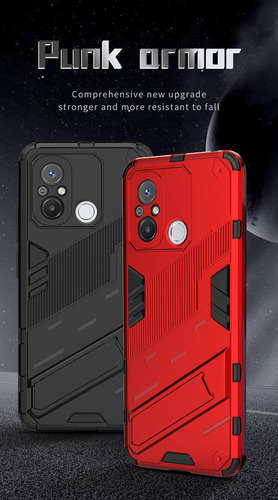 Funda Uso Rudo Case Pengke + Cristal Para Redmi 12c