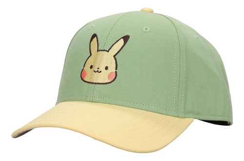 Pokemon Chibi Pikachu Gorra Béisbol Verde Mujer