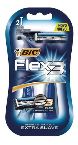 Bic Flex3 Maquina De Afeitar Descartables Hombre X2 Unidades