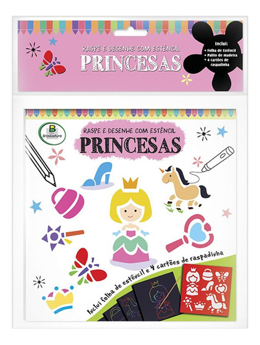 Raspe e Desenhe com Estêncil: Princesas, de Sterling Graphics Pvt. Ltd. Editora Todolivro Distribuidora Ltda. em português, 2020