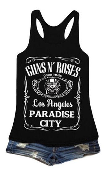 camisas de guns and roses para mujer