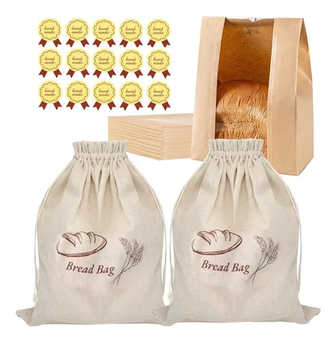 comprar Paquete De 2 Bolsas De Pan De Lino Para Pan Casero De 14,96 