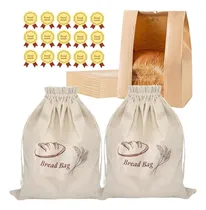 Comprar Paquete De 2 Bolsas De Pan De Lino Para Pan Casero De 14,96 