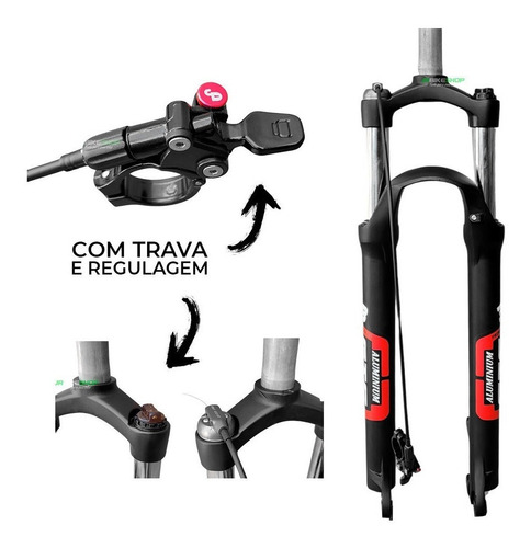 Imagem 1 de 6 de Suspensão Bike 29 Gts Trava No Guidão Aluminio Curso 100mm