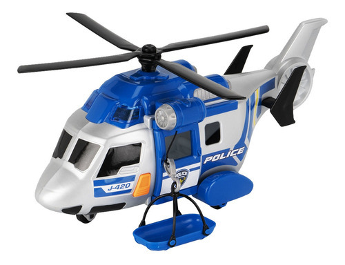 Teamsterz Helicoptero De Policia 35 Cm Rescate Color Azul