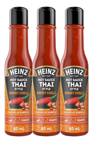 Molho De Pimenta Heinz Thai Sweet Chilli 80ml (3 Unidades)