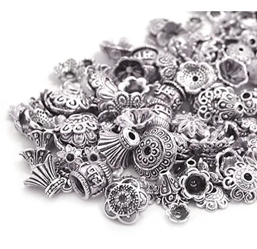 Cuentas De Metal,joyería Balinés, Plata Tibetana,100 Gramos