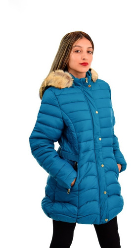Campera Inflable Mujer Larga Importada Impermeable Yd 5579