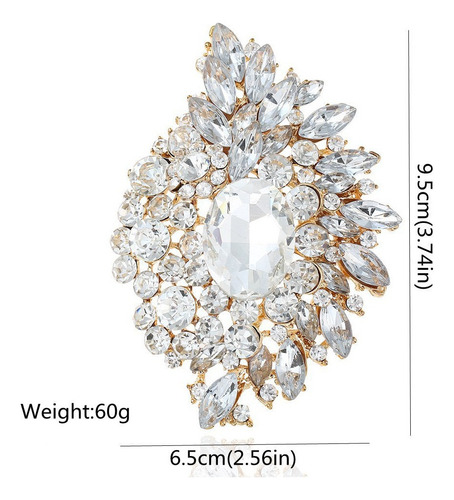 Broche De Perlas De Diamantes De Imitación Para Mujer, Sombr