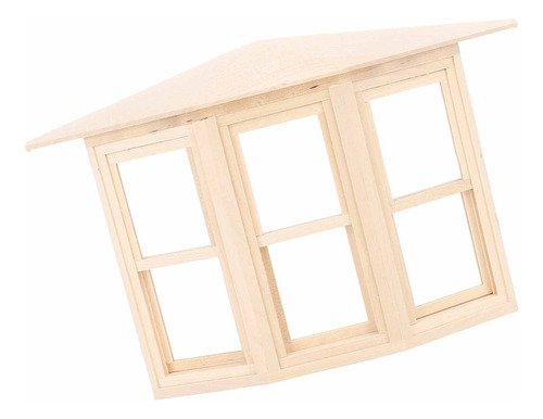 Muebles De Madera Dollhouse 1:12 Window Birch Exquisite