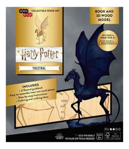 Harry Potter Thestral Libro Y Modelo Para Armar 3d-madera
