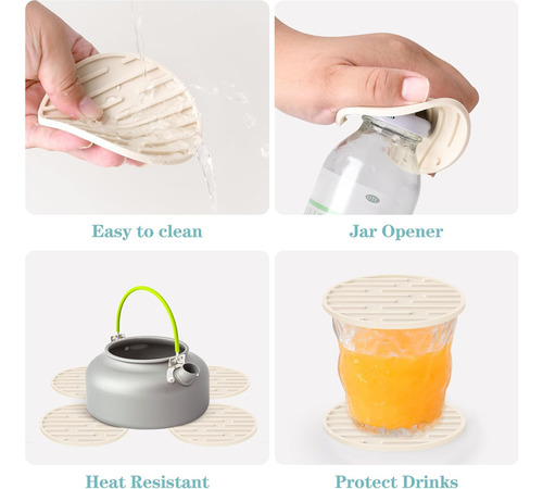 Posavasos De Silicona Para Bebidas, Posavasos Gruesos, Resis