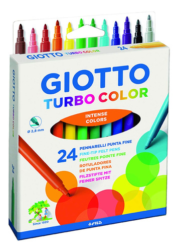 Marcadores Giotto Turbo Color Finos X24 Serviciopapelero