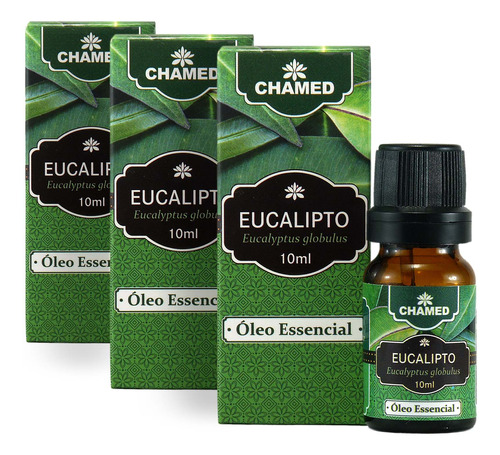 Kit 3 Óleo Essencial De Eucalipto Globulus 10ml Puro  Chamed