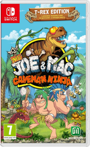 Nueva edición de Joe & Mac Caveman Ninja T-rex - Nintendo Switch
