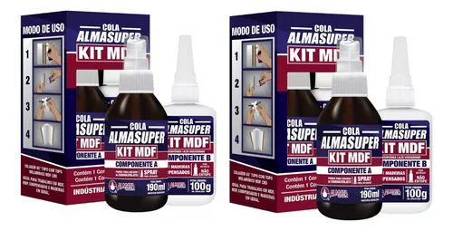 comprar 2 Kit Mdf Super Cola | Primer 190ml + Cola Bonder 100g