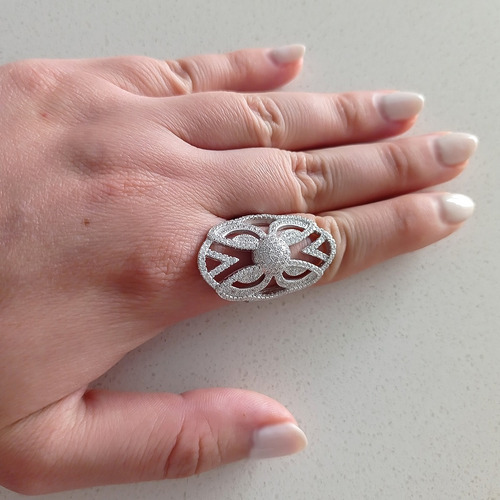 Imagen 6 de 6 de Anillo Plata Italiana 925 Y Circonitas Modelo Maxine
