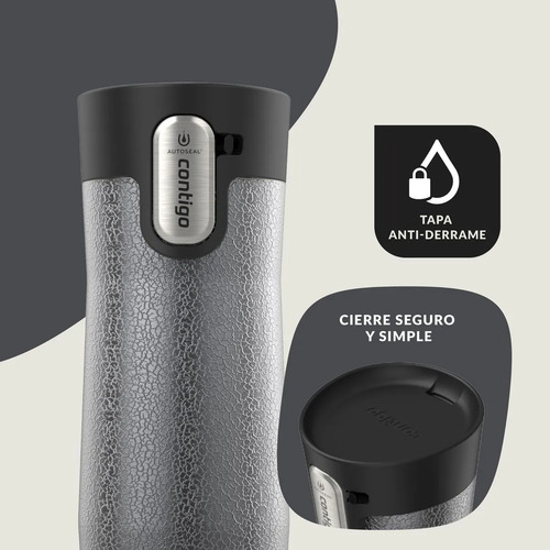 Contigo West Loop Autoseal Mug 473ml Sake Gris Cristalino