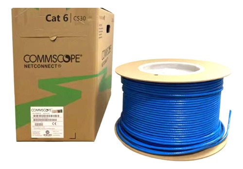 Bobina Utp Amp Commscope Cat 6 305mts Azul 1427071-6