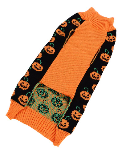 Suéter De Halloween Para Perro, Bonito Estampado De Calabaza