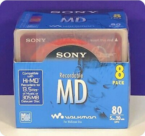 Mini Disk Sony 80 Pack De 8