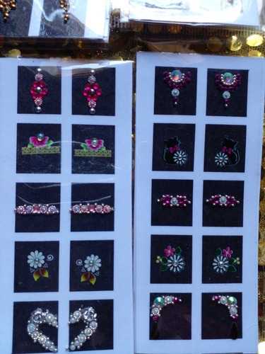 Imagem 5 de 6 de Jóias E Películas Para Unhas Kit 12 Cartelas Total 60 Pares