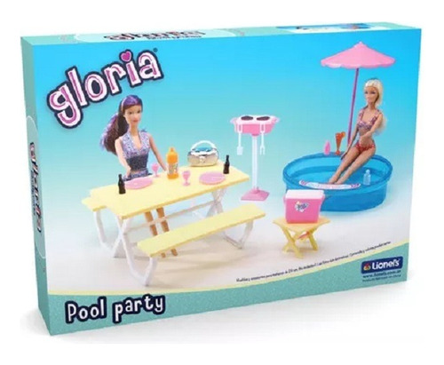 Gloria Pool Party C/mesa Y Pileta Para Muñecas! Original 