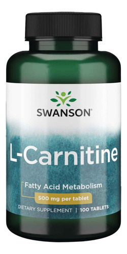 L-carnitina Swanson 500 Mg 100 Comprimidos