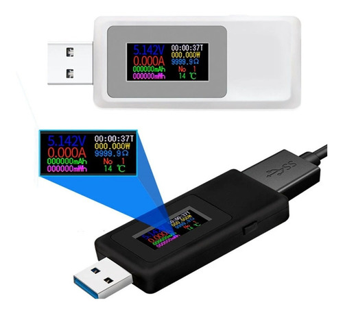 Detector Indicador De Voltaje Y Amperaje Usb Kws Mx-19