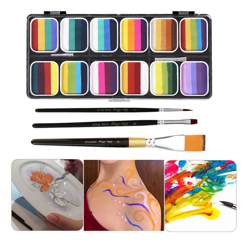 Paleta De Pintura Para El Cuerpo Y La Cara, Colores Estilo B