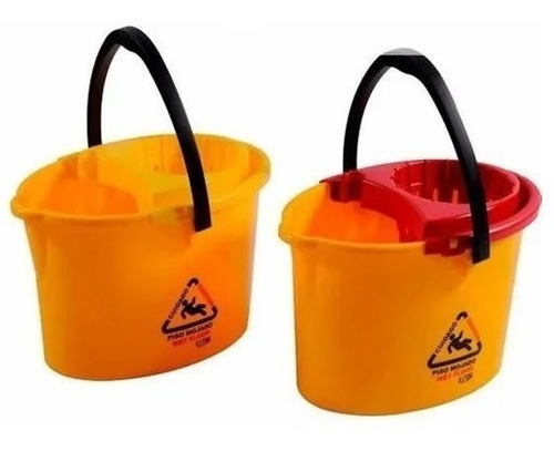 Balde Con Escurridor 12 Lt Amarillo Pague 1 Lleve 2 Estra