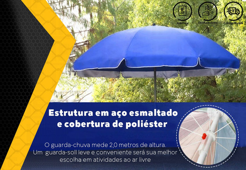 Guarda Sol Para Praia Piscina Com Proteção Uv