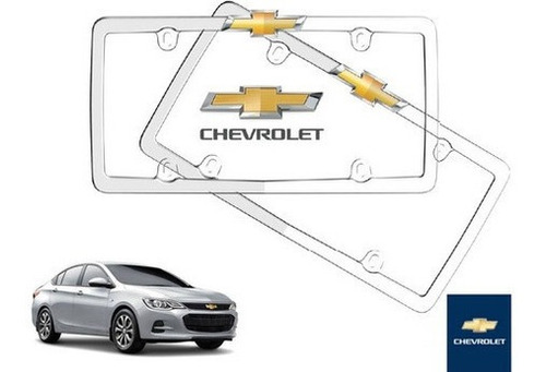 Par Porta Placas Chevrolet Cavalier 1.5 2017 Original