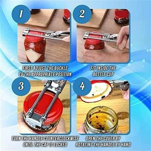 Abridor Universal De Botellas Y Tarros Juego De 2 Piezas