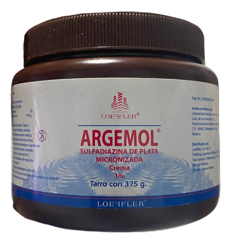  Argemol Sulfadiazina De Plata Micronizada Crema 1% 375gr