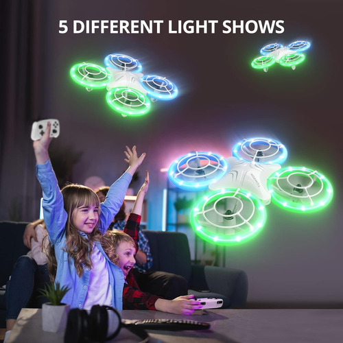 Tomzon A34 Drone Para Niños Con Luces Led Verdes Y Azules...