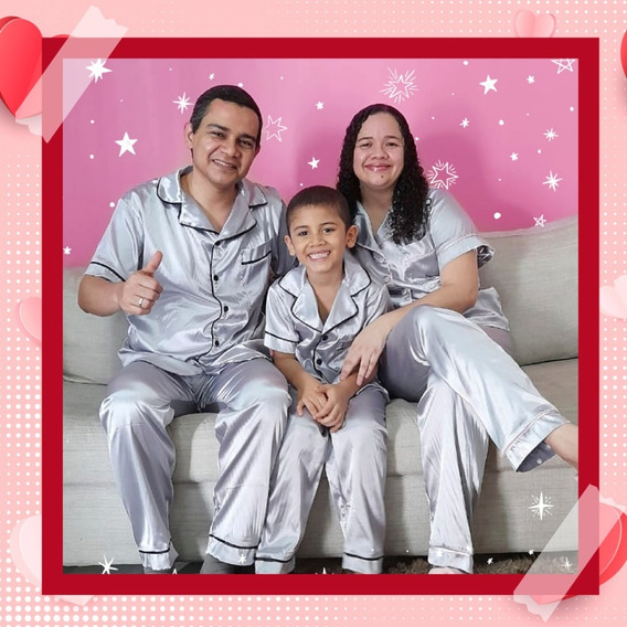 Pijamas Personalizada En Satin Y Algodon Para La Familia. 