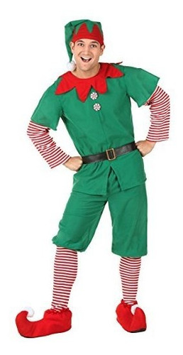 Disfraz Talla X-large Para Hombre De Elfo Navideño