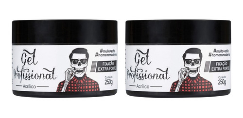 2 Gel Para Cabelo Masculino - Fixação Extra Forte Limye