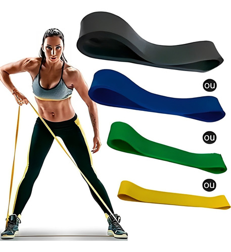 Kit 4 Elásticos Para Exercícios Treino Casa Rubber Band