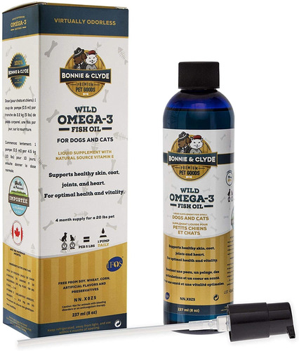 Bonnie  Clyde Wild Omega 3 Fish Oil Supplement For Dogs  Cat