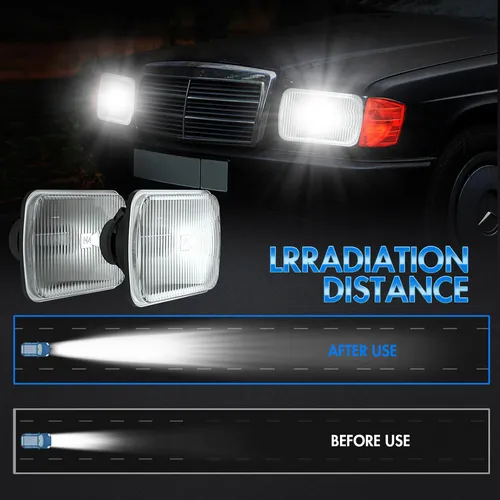 Carcasa De Faro Cuadrada De 7 Pulgadas,9003/h4 Led Faros