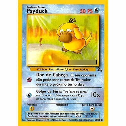 Psyduck - Pokémon Água Comum - 53/62 - Fossil!