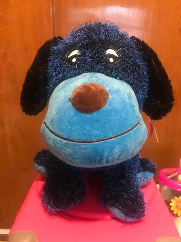 Peluche Perro Azul 50cm Usado Igual A Nuevo