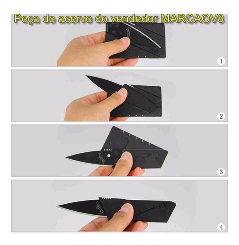Faca Canivete Em Forma De Cartão Dobravel Usar No Chaveiro