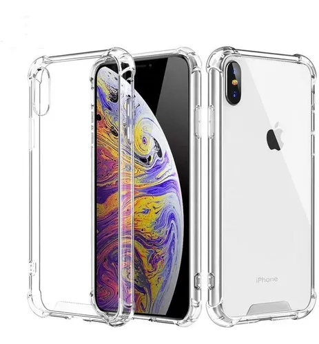 Carcasa Para iPhone X O iPhone XS Transparente + Mica Vidrio