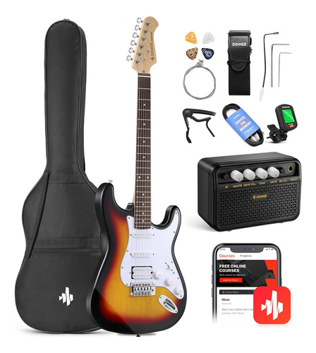 Dst100s 39 Pulgadas Full Size Guitarra Eléctrica Kit C...