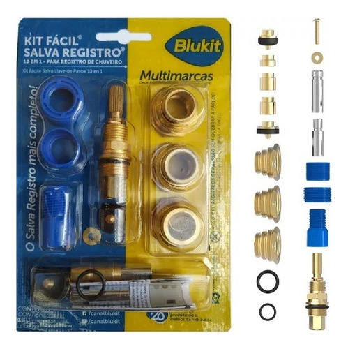Kit Salva Registro Fácil 10 Em 1 Blukit